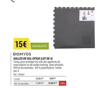 Decathlon Domyos Dalles De Sol Df920 (lot De 4) offre