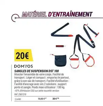 Decathlon Domyos Sangles De Suspension Dst 100 offre