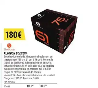 Decathlon Slveltus Plyobox Bois Eva offre