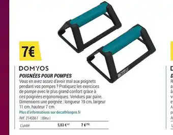 Decathlon Domyos Poignées Pour Pompes offre