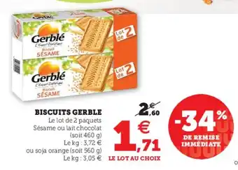Hyper U Biscuits Gerble offre