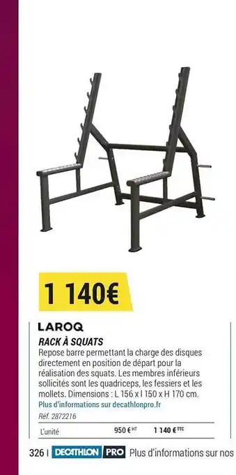 Decathlon Laroq Rack à Squats offre