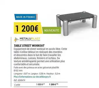 Metaluplast Table Street Workout