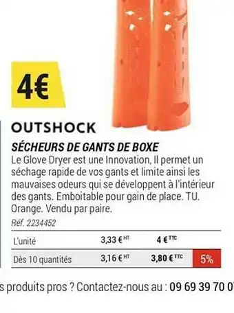 Decathlon Outshock Sécheurs De Gants De Boxe offre
