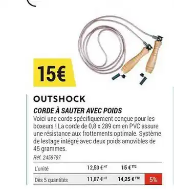 Outshock Corde à Sauter Avec Poids