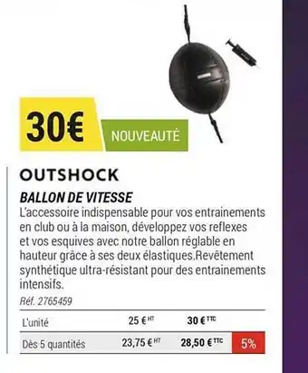 Decathlon Outshock Ballon De Vitesse offre
