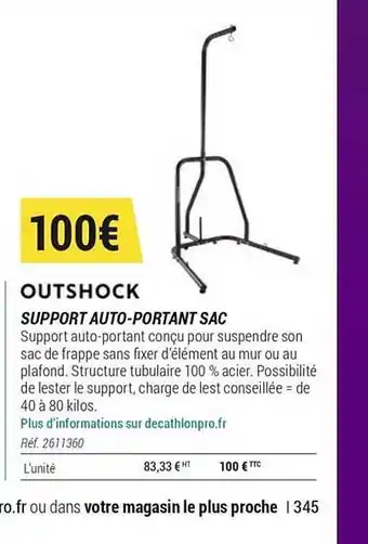 Decathlon Outshock Support Auto-protant Sac offre