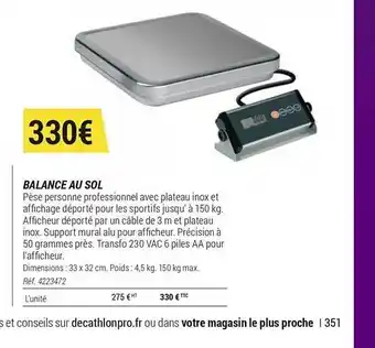 Decathlon Balance Au Sol offre