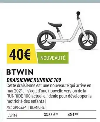 Decathlon Draisienne Runride 100 Btwin offre