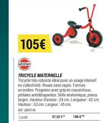 Tricycle Maternelle Winther