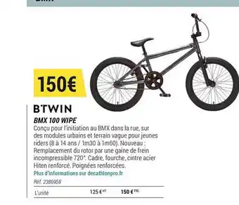 Decathlon Bmx 100 Wipe Btwin offre