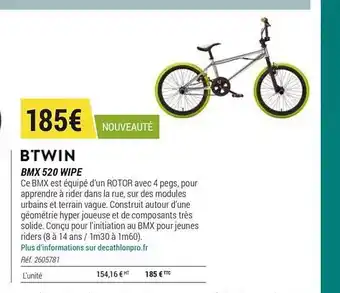Decathlon Bmx 520 Wipe Btwin offre