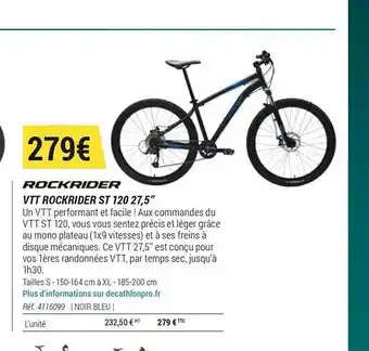 Decathlon Vtt Rockrider St 120 27,5 offre