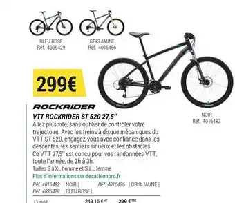 Decathlon Vtt Rockrider St 520 27,5 offre