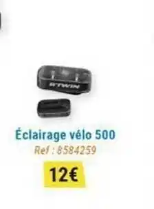 Decathlon éclairage Vélo 500 offre