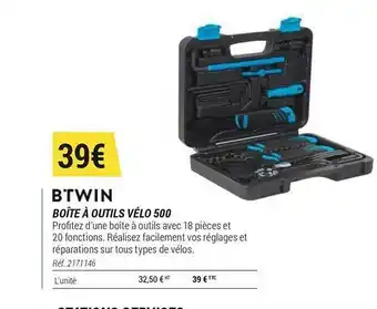 Decathlon Boîte à Outils Vélo 500 Btwin offre