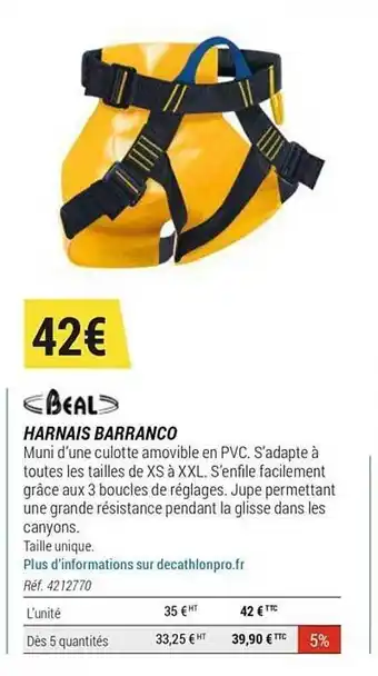Harnais Barranco Beal