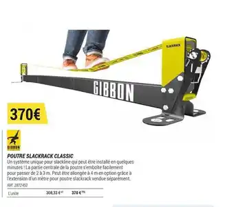 Decathlon Poutre Slackrack Classic Gibbon offre