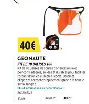 Decathlon Kit De 10 Balises 100 Géonaute offre
