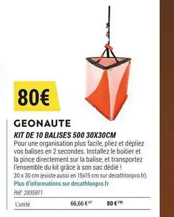Decathlon Kit De 10 Balises 500 30 X 30 Cm Géonaute offre