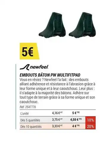 Embouts Bâton Pw Multifitpad Newfeel