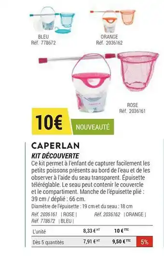 Decathlon Kit Découverte Caperlan offre
