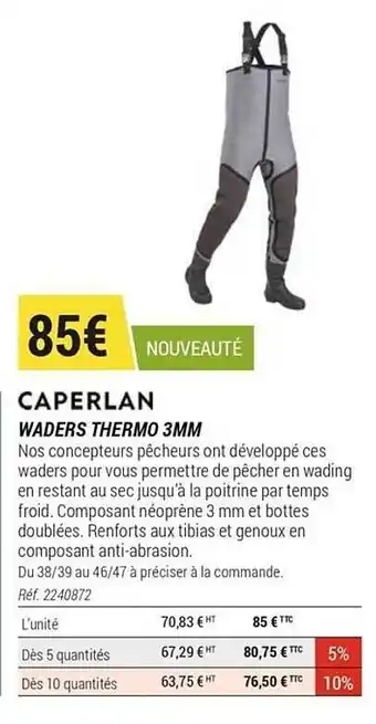 Decathlon Waders Thermo 3mm Caperlan offre