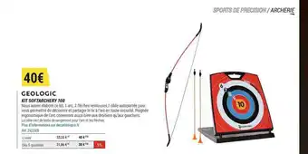 Decathlon Kit Softarchery 100 Géologic offre
