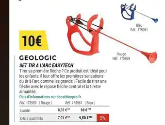 Decathlon Set Tir à L'arc Easyteck Géologic offre