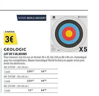 Decathlon Lot De 5 Blasons Géologic offre