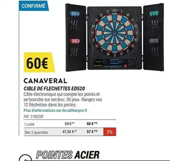 Decathlon Cible De Fléchettes Ed520 Canaveral offre