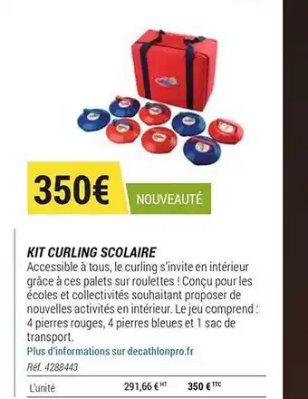 Decathlon Kit Curling Scolaire offre