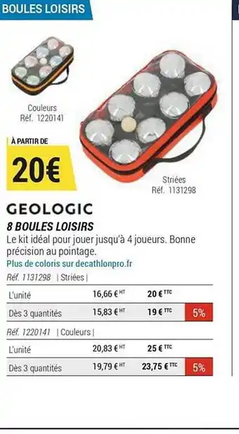 8 Boules Loisirs Géologic