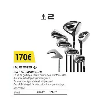 Decathlon Golf Kit 100 Droitier Inesis offre