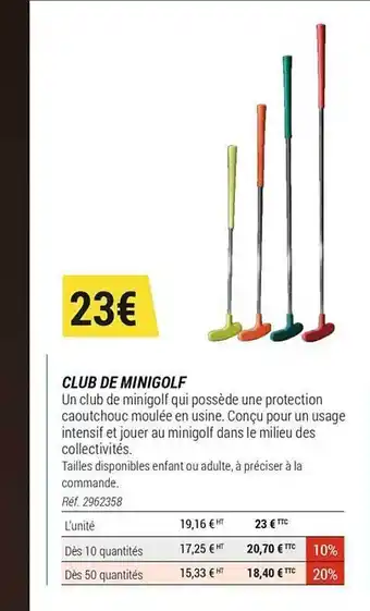 Decathlon Club De Minigolf offre