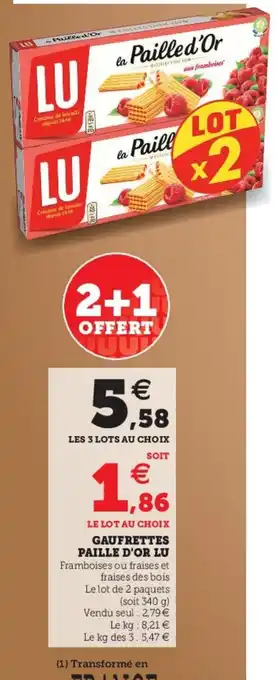 Hyper U Gaufrettes Paille d'Or LU offre