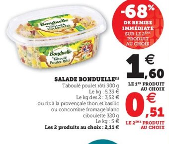 Hyper U Salade Bonduelle offre