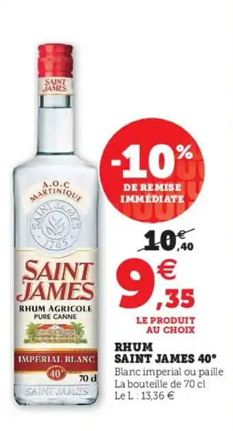 Hyper U Rhum Saint James offre