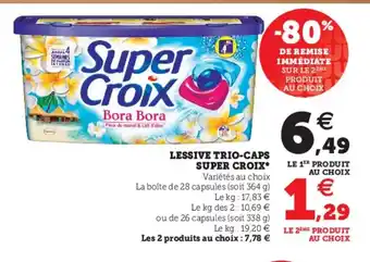 Hyper U Lessive Trio-Caps Super Croix* offre