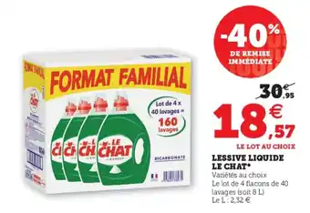 Hyper U Lessive Liquide Le Chat* offre
