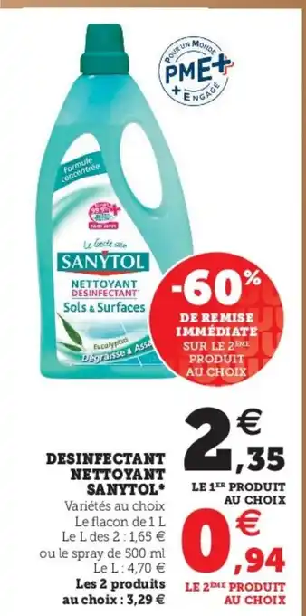 Hyper U Desinfectant Nettoyant Sanytol* offre