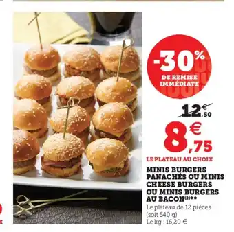 Mini Burgers Panachés Ou Minis Cheese Burgers Ou Minis Burgers Au Bacon