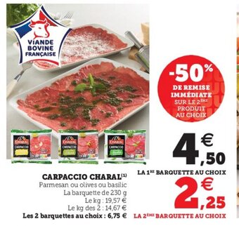 Hyper U Carpaccio Charal offre