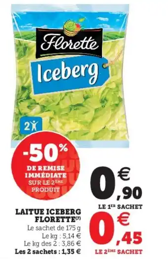 Hyper U Laiture Iceberg Florette offre
