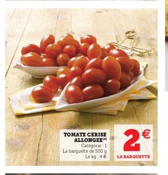 Hyper U Tomate Cerise Allongee offre