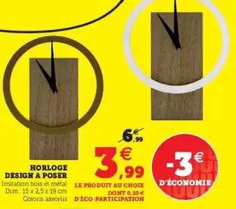 Horloge Design A Poser