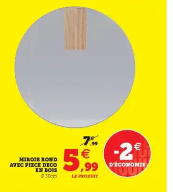 Miroir Rond Avec Piece Deco En Bois