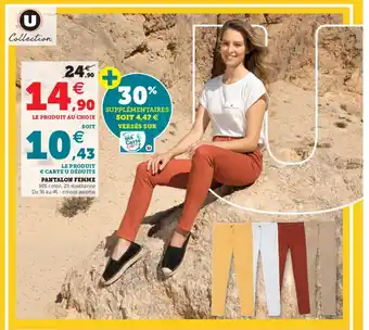 Hyper U Pantalon Femme offre