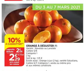 Orange à déguster