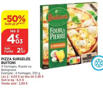 Maximarché Pizza Surgelée Buitoni offre